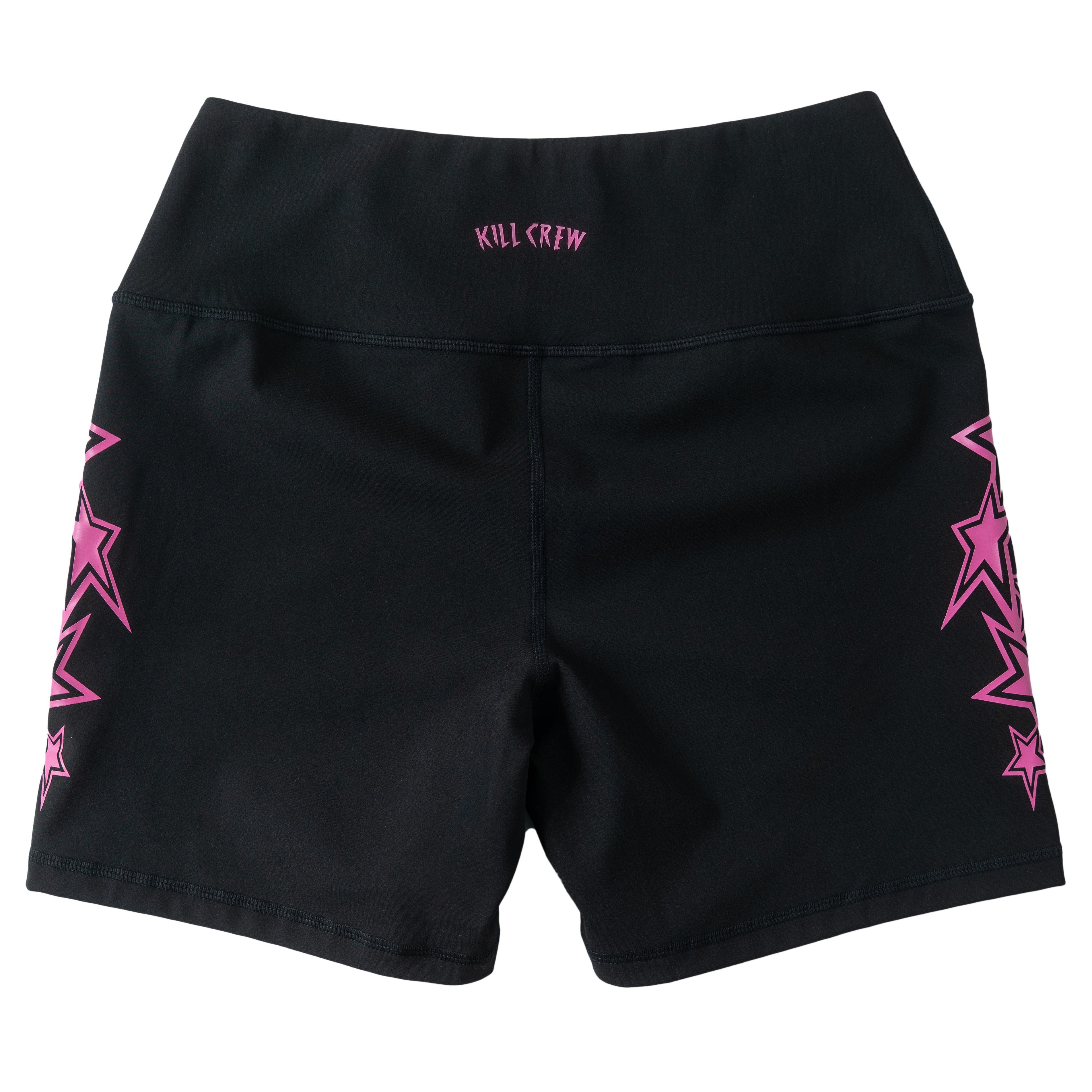 STAR BOY BIKER SHORTS - BLACK / PINK