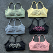 CLASSIC SPORTS BRA TRIBAL - PEACH / BLACK