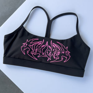 CLASSIC SPORTS BRA TRIBAL - BLACK / PINK