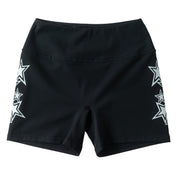 STAR BOY BIKER SHORTS - BLACK / WHITE