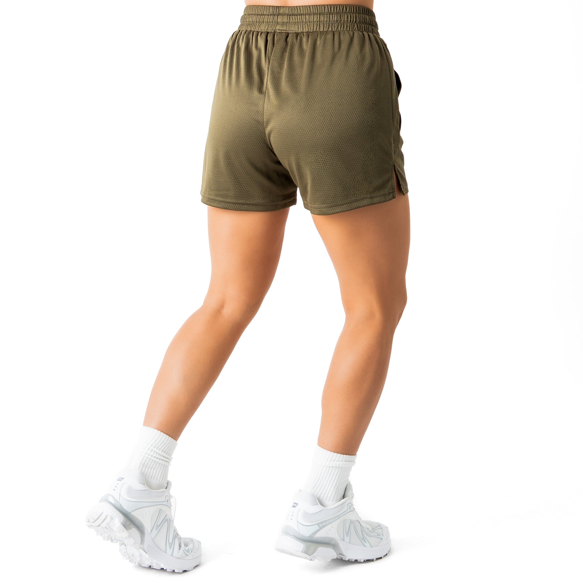 MUAY THAI SHORTS (MID THIGH CUT) v1 - OLIVE