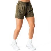 MUAY THAI SHORTS (MID THIGH CUT) v1 - OLIVE