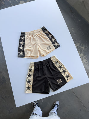 VENTED MESH SHORTS ALL STAR - BLACK / CREAM