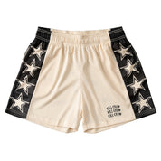 VENTED MESH SHORTS ALL STAR - CREAM / BLACK