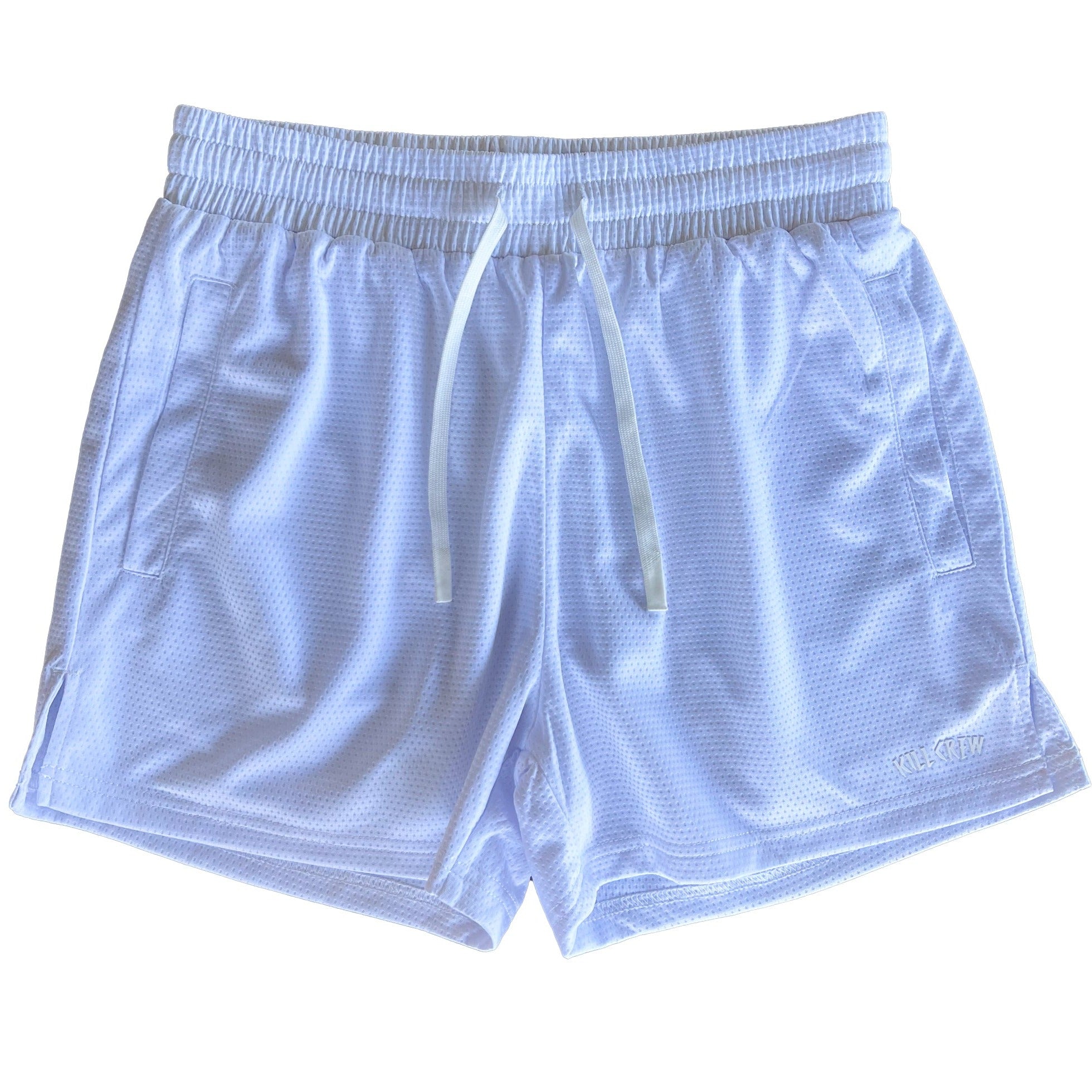 SIMPLE MUAY THAI SHORTS (MID THIGH CUT) - WHITE