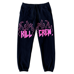 HEAVYWEIGHT LUX SWEATPANTS FLAME - BLACK / PINK