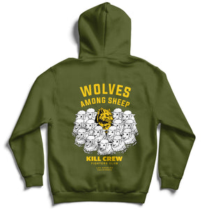 WOLVES AMONG SHEEP HOODIE v2 - OLIVE