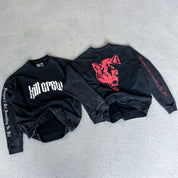 HEAVYWEIGHT LUX "LONE WOLF" CREW NECK - BLACK / RED
