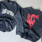 HEAVYWEIGHT LUX "LONE WOLF" CREW NECK - BLACK / WHITE