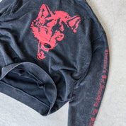 HEAVYWEIGHT LUX "LONE WOLF" CREW NECK - BLACK / RED