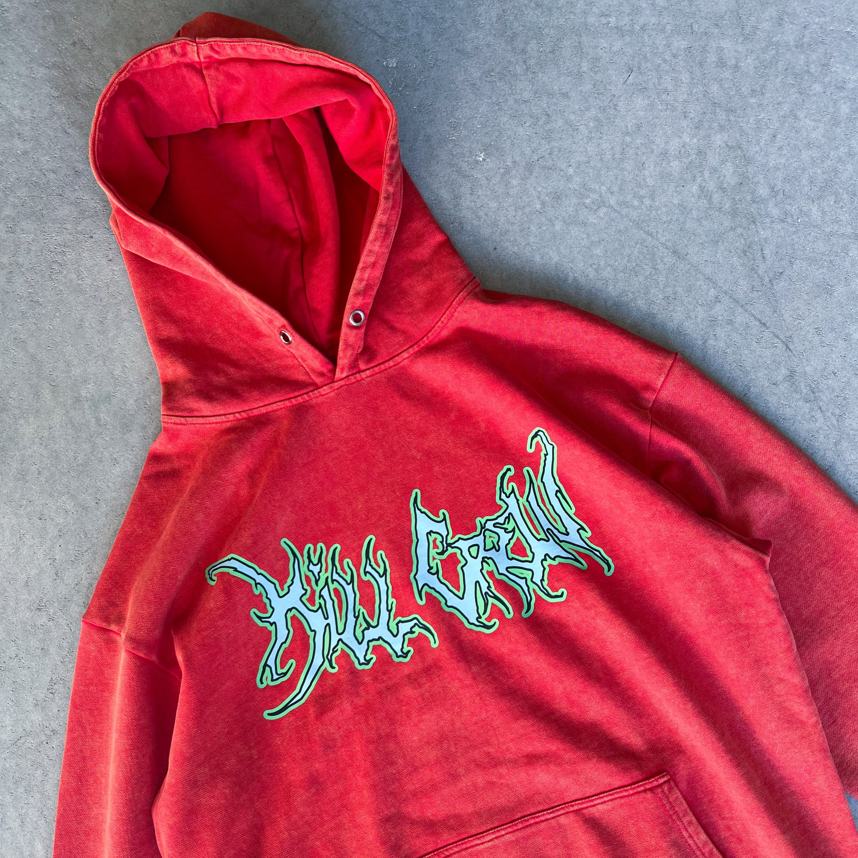 Red and green hoodie sale