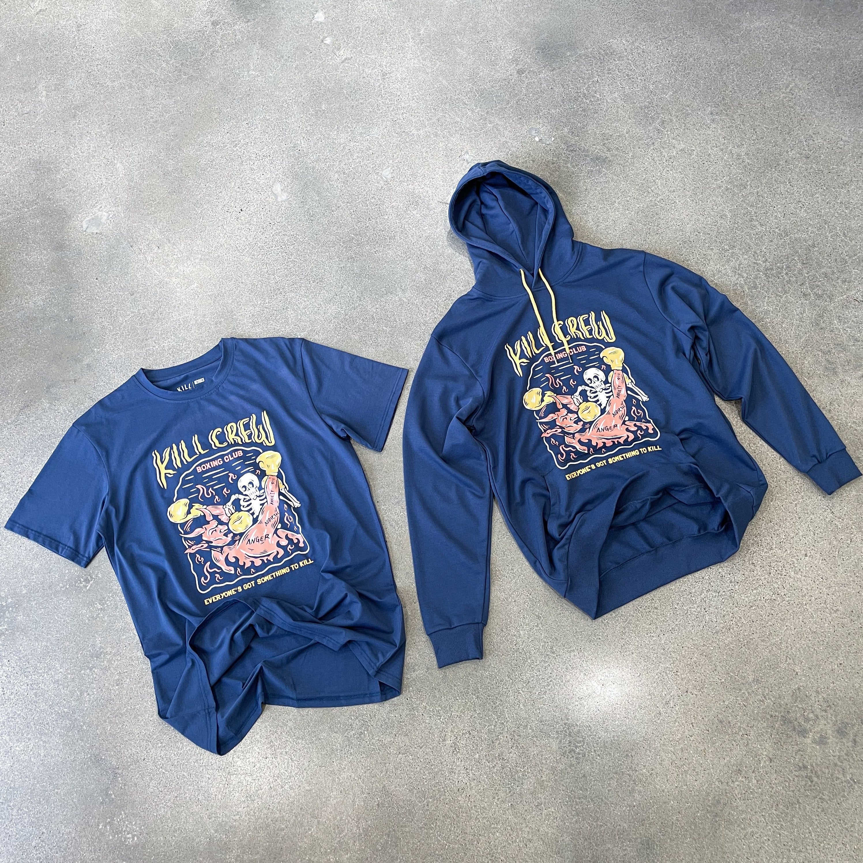 KILL CREW INNER DEMONS BOXING CLUB T-SHIRT - BLUE – Kill Crew