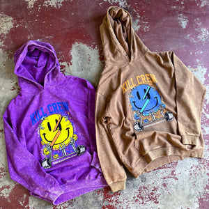 OVERSIZED LUX "WEIGHTS LIFT US UP" HOODIE - PURPLE