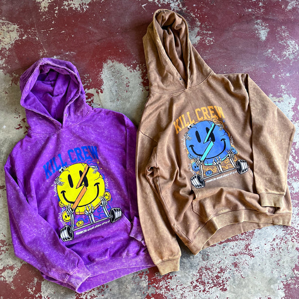 OVERSIZED LUX WEIGHTS LIFT US UP HOODIE - PURPLE - Kill