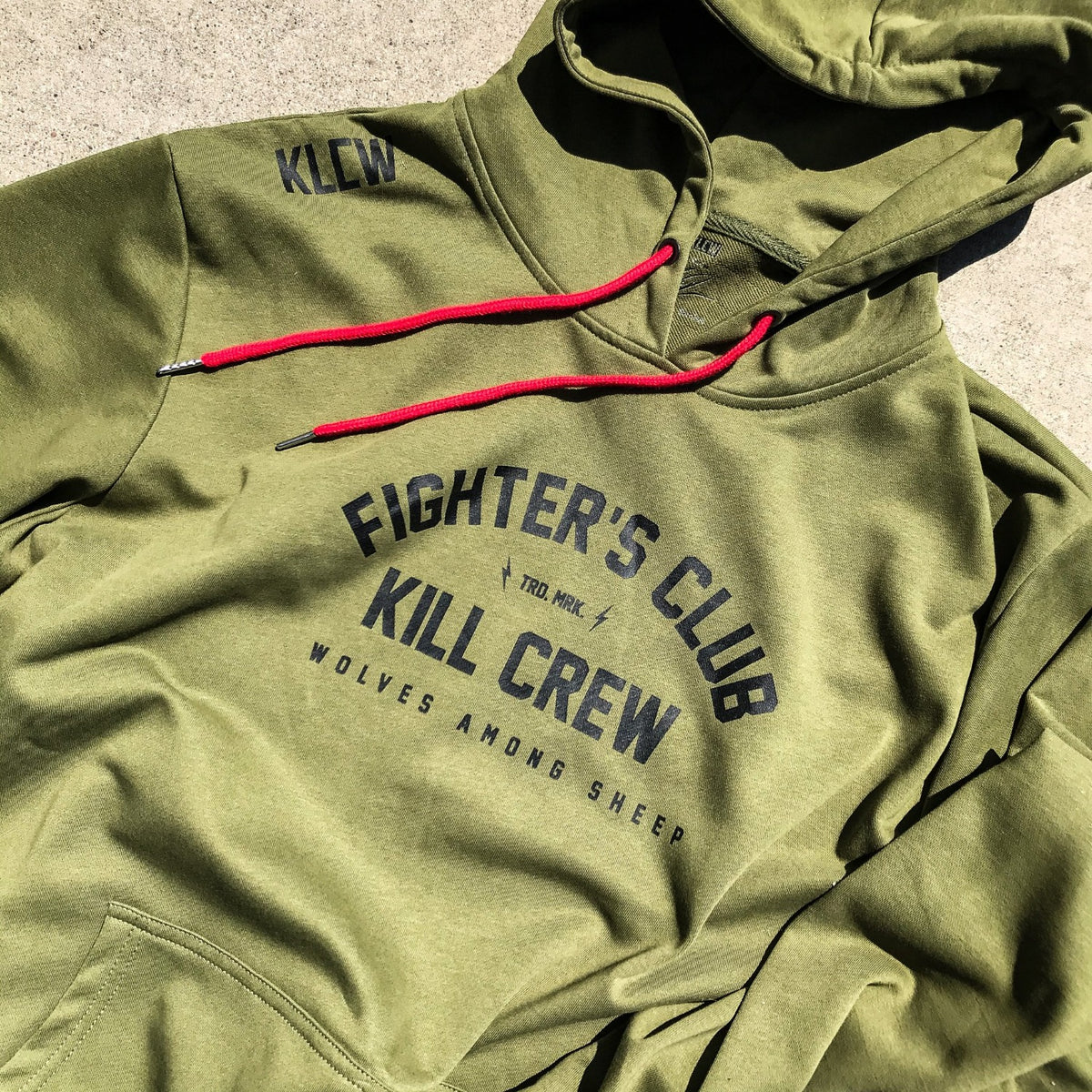 FIGHTER'S CLUB HOODIE - OLIVE - Kill Crew