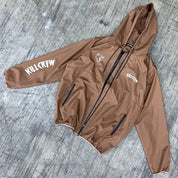 WOLF QUICK DRY WINDBREAKER - BROWN / WHITE