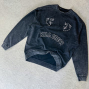 HEAVYWEIGHT LUX "TWO WOLVES" CREW NECK - BLACK