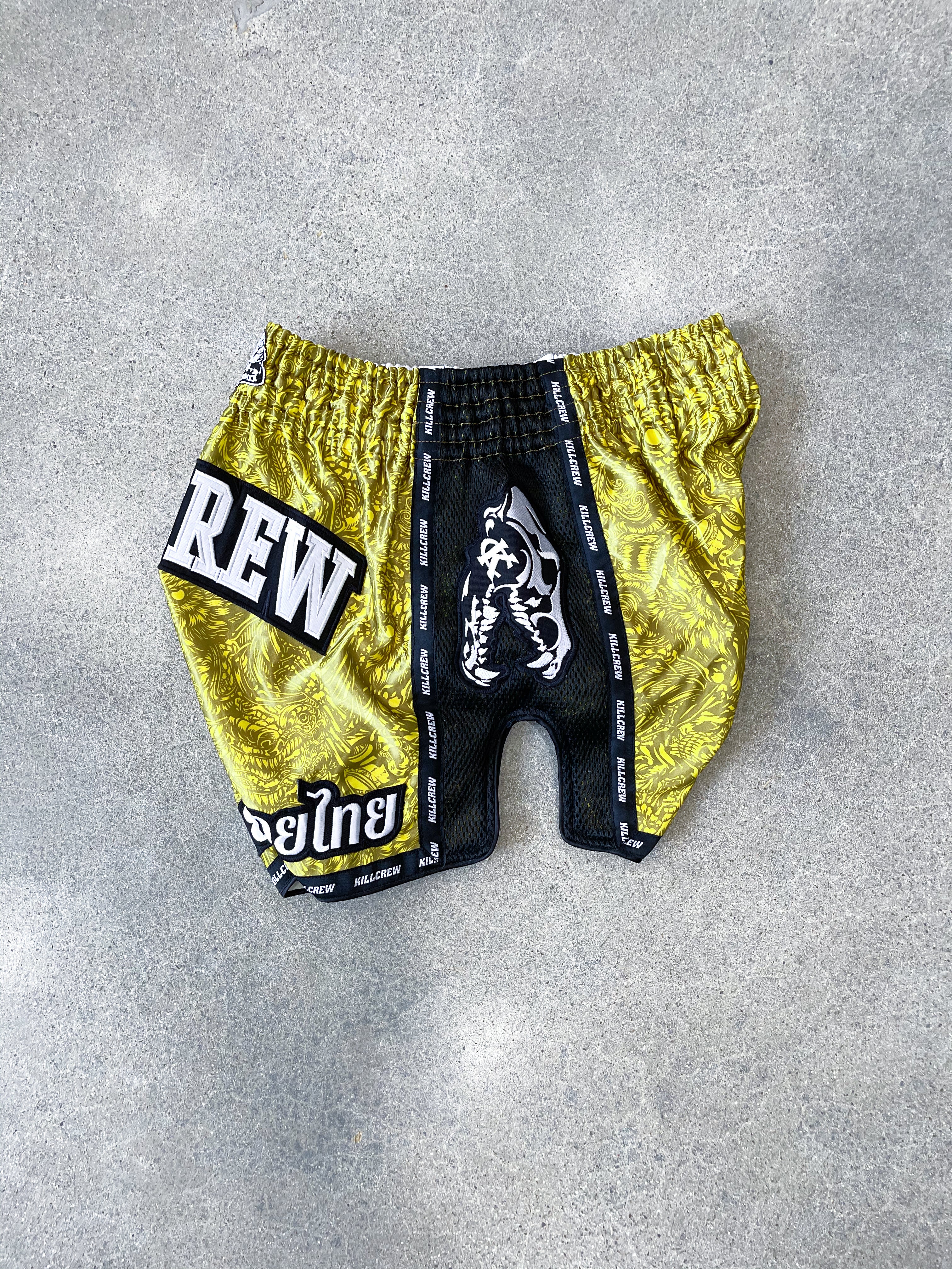 MUAY THAI FIGHT SHORTS - YELLOW