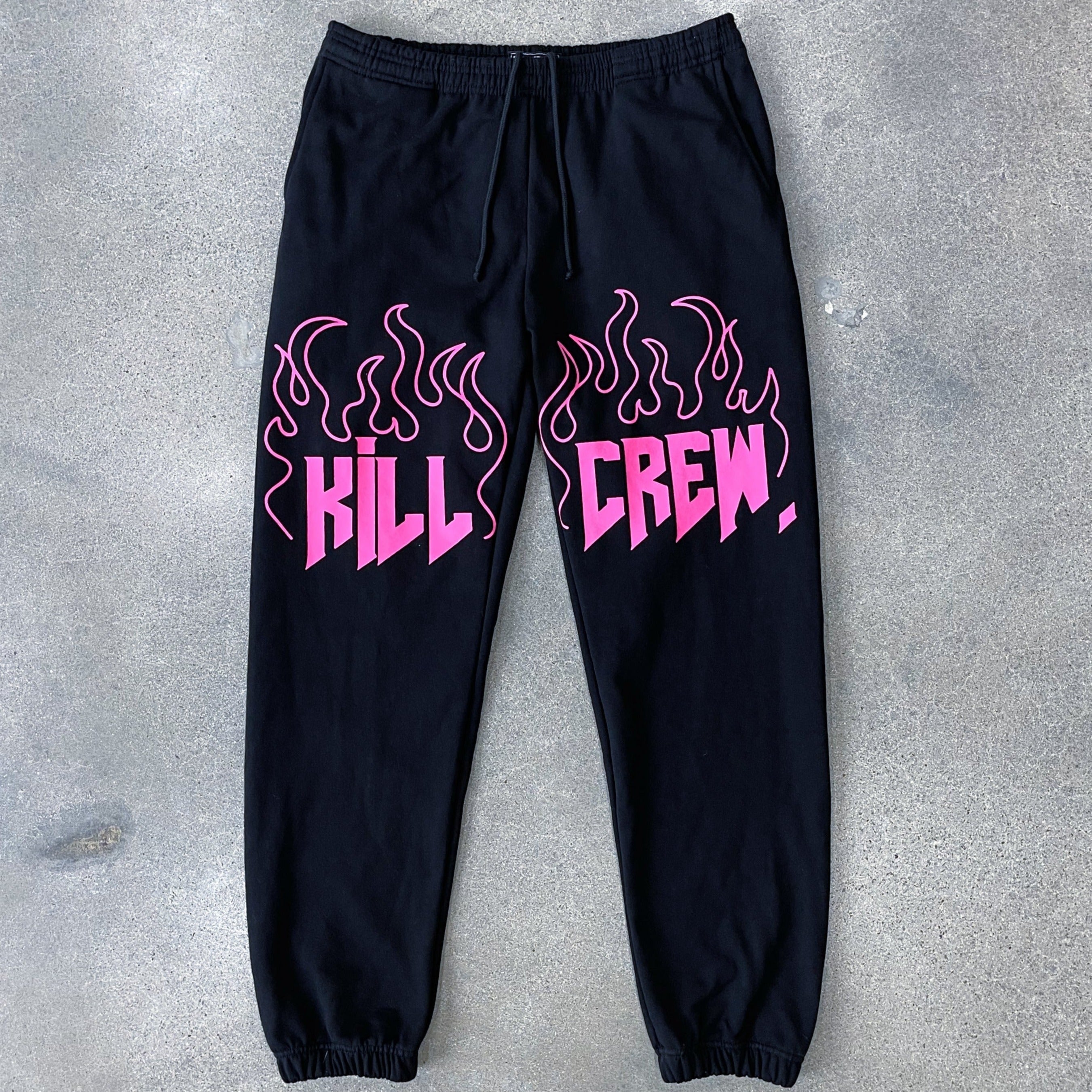 HEAVYWEIGHT LUX SWEATPANTS FLAME BLACK PINK Kill Crew