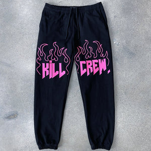 HEAVYWEIGHT LUX SWEATPANTS FLAME - BLACK / PINK