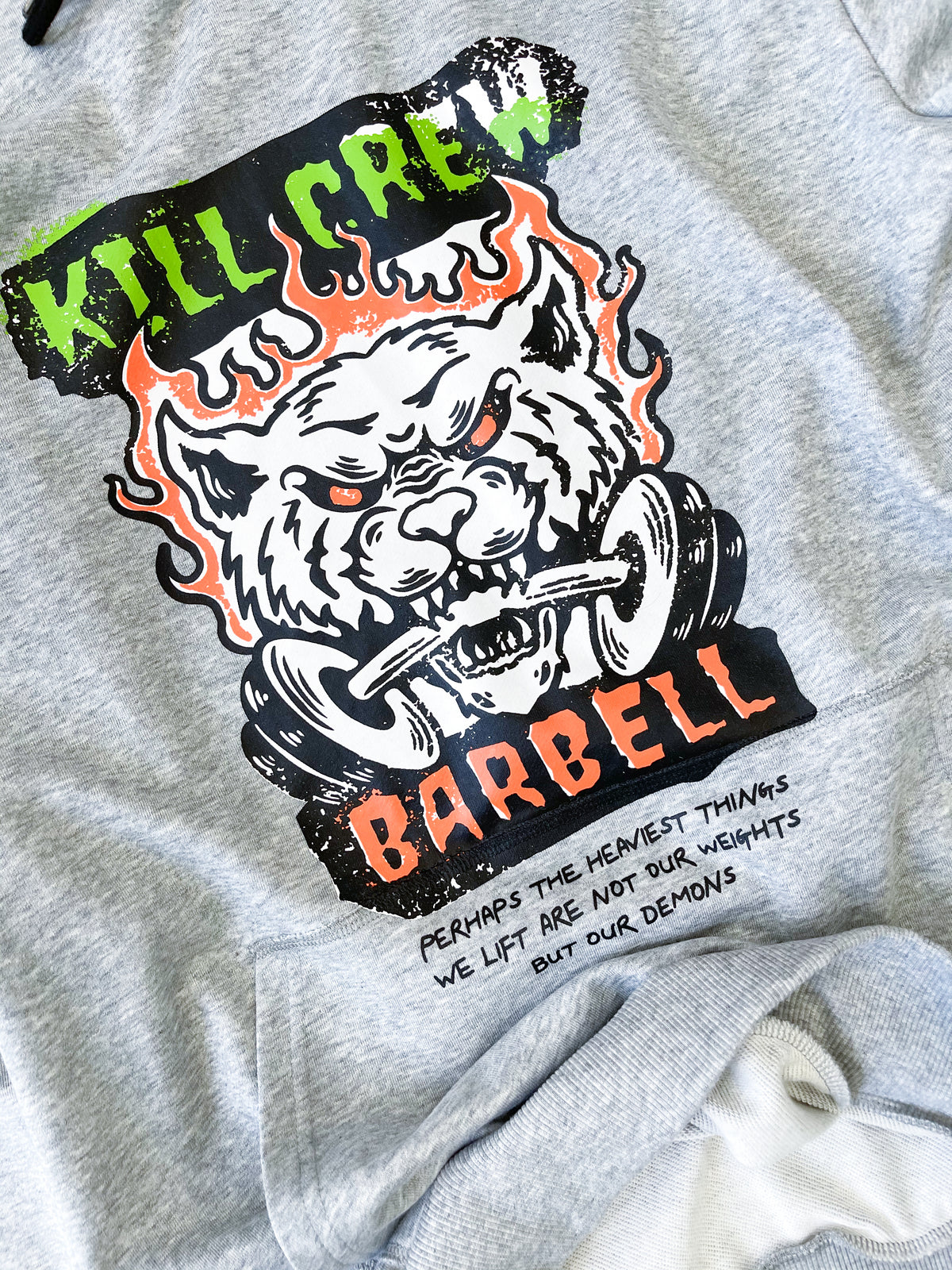 KILL CREW BARBELL HOODIE - GREY - Kill Crew