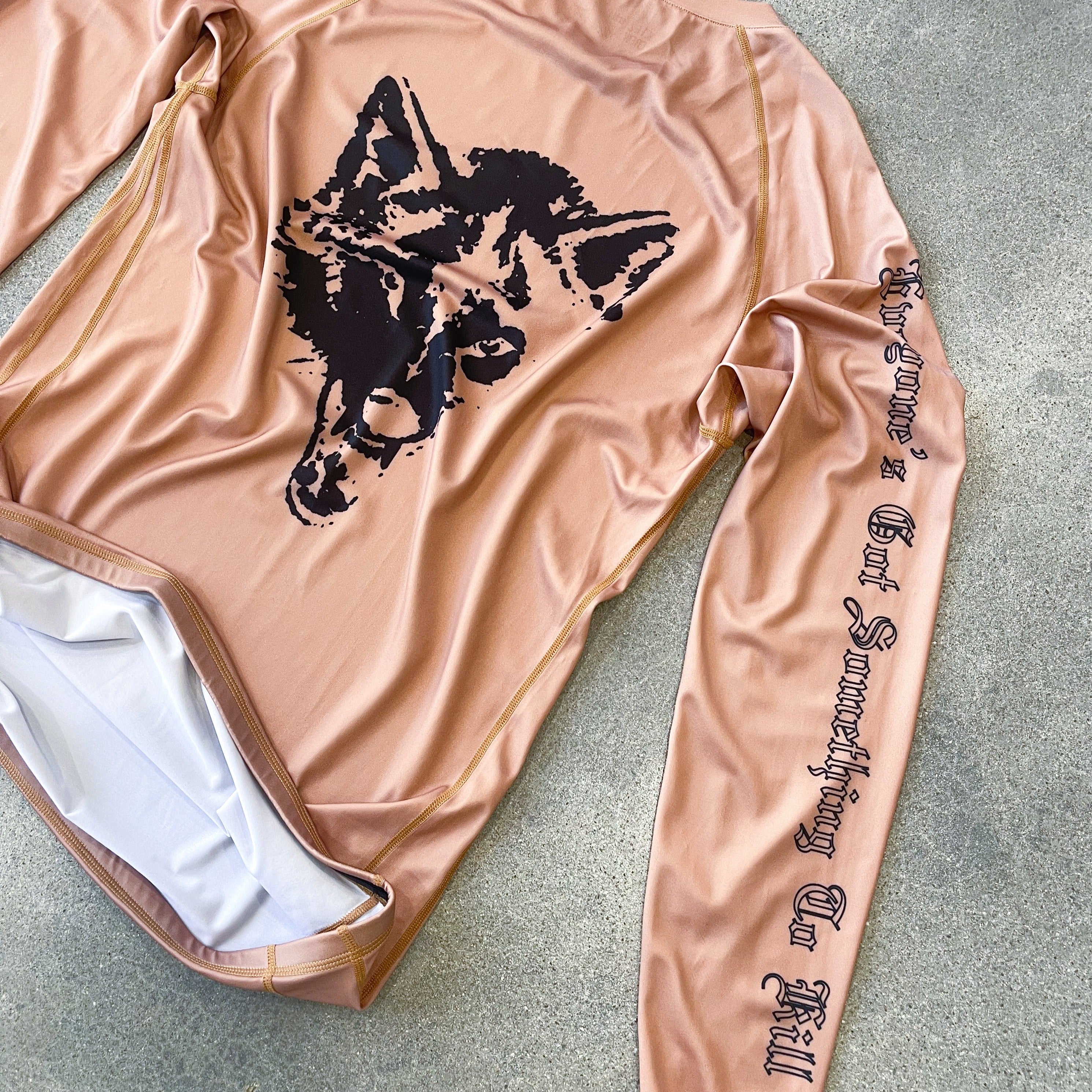 LONE WOLF RASH GUARD - BROWN