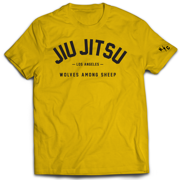 JIU JITSU WOLVES AMONG SHEEP T-SHIRT - MUSTARD – Kill Crew