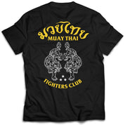 MUAY THAI TWIN TIGER T-SHIRT - BLACK