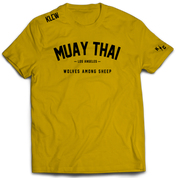 MUAY THAI WOLVES AMONG SHEEP T-SHIRT - MUSTARD