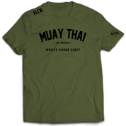 MUAY THAI WOLVES AMONG SHEEP T-SHIRT - OLIVE