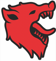 KILL CREW WOLF STICKER - BLACK / RED