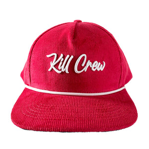 KILL CREW SNAPBACK - RED CORDUROY