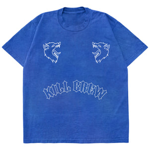 OVERSIZED "TWO WOLVES" T-SHIRT - BLUE