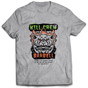 KILL CREW BARBELL T SHIRT - GREY