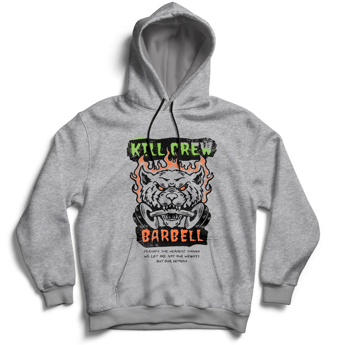 KILL CREW BARBELL HOODIE - GREY - Kill Crew