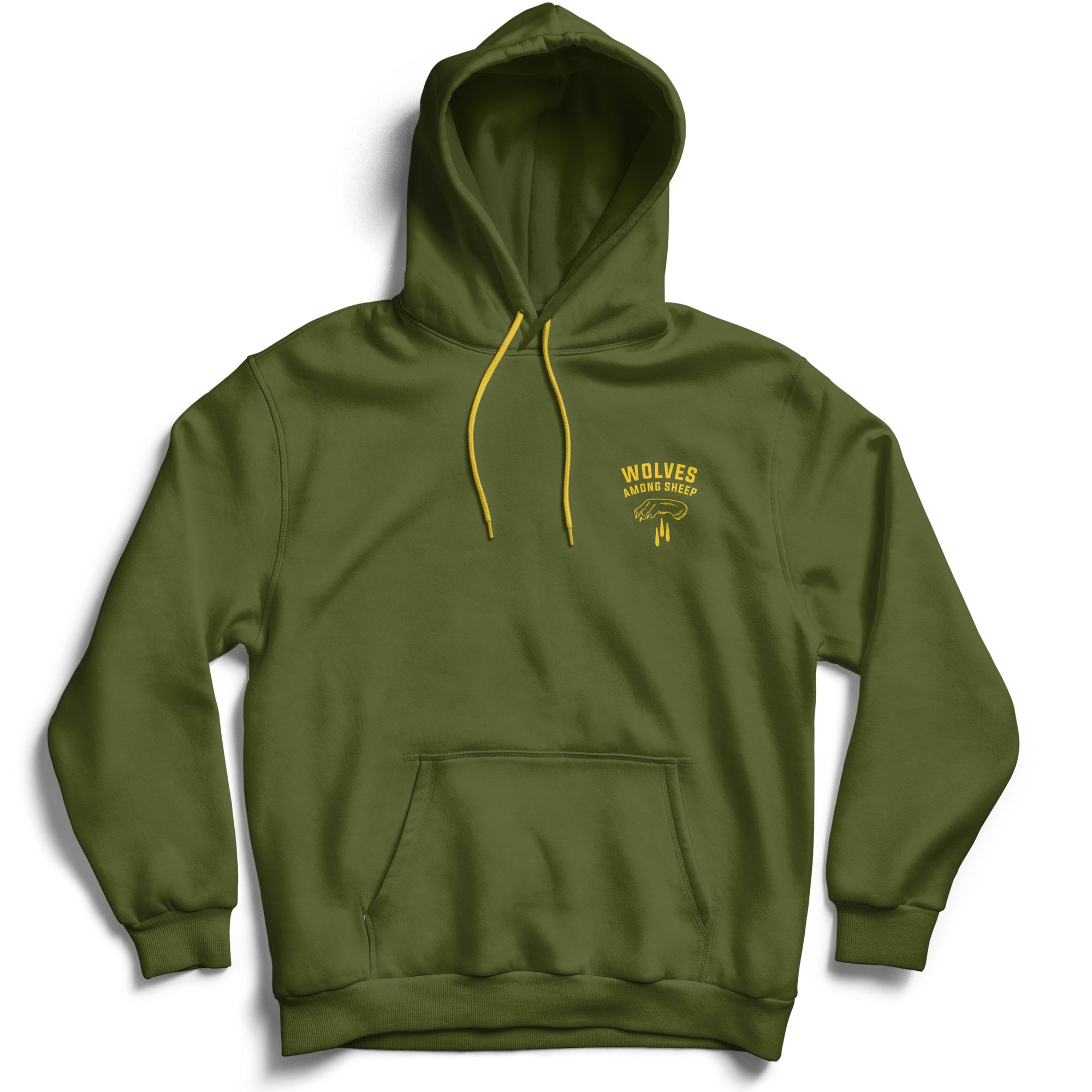 WOLVES AMONG SHEEP HOODIE v2 - OLIVE