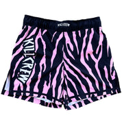 BSEM FIGHT SHORTS (THAI CUT) - PINK ZEBRA