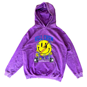 OVERSIZED LUX "WEIGHTS LIFT US UP" HOODIE - PURPLE